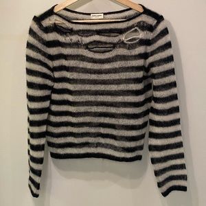 Authentic Saint Laurent Striped Mohair Sweater